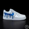 Custom Blue Drip Air Force 1 Sneakers