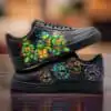 Custom Teenage Mutant Ninja Turtles AF1 sneakers with vibrant graffiti design.