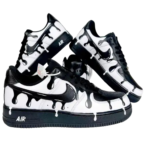 Custom Black Drip Air Force 1
