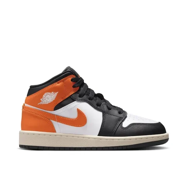 Air Jordan 1 Mid Black Toe Starfish GS