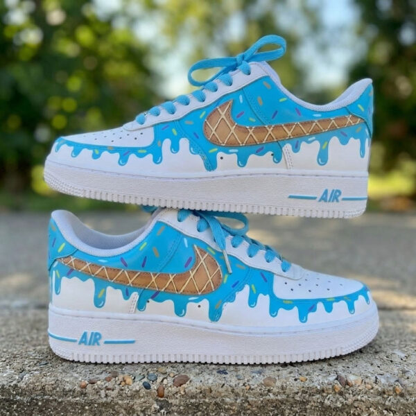 Custom Ice Cream Drip Air Force 1 Sneakers