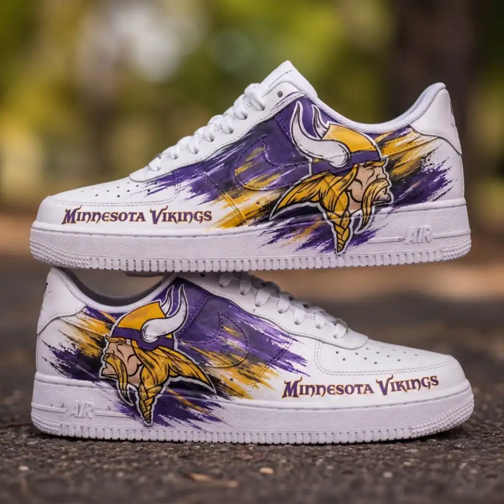 Custom Minnesota Vikings AF1 Sneakers 1 1024x1024