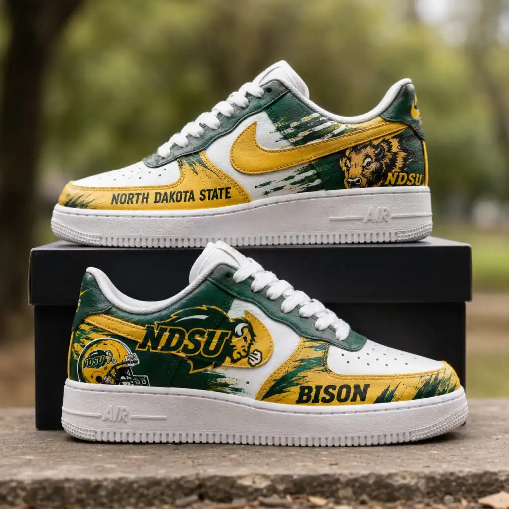 Custom NDSU Bison AF1 Sneakers 1024x1024