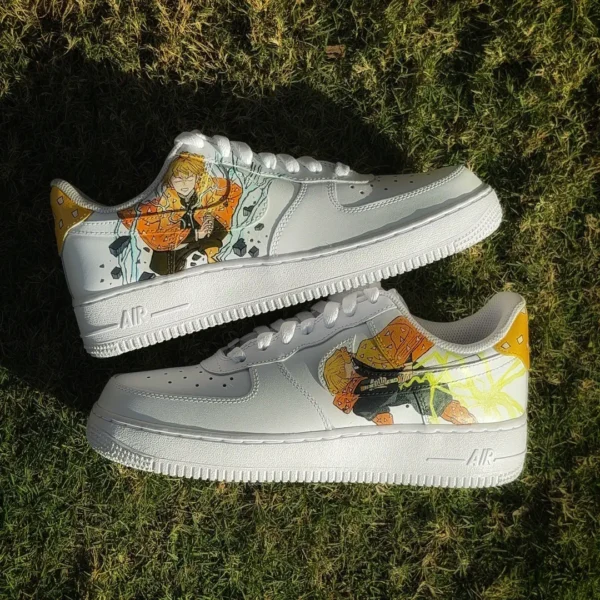 custom zenitsu anime af1 sneakers Custom Zenitsu Anime AF1 Sneakers