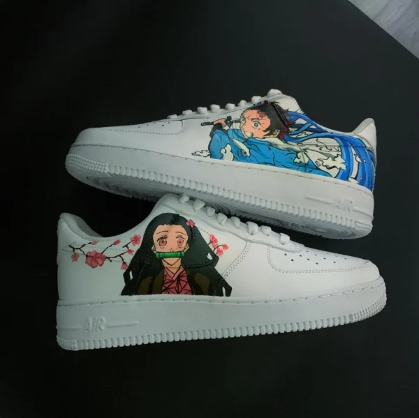Custom Demon Slayer Air Force 1 Sneakers – Tanjiro & Nezuko