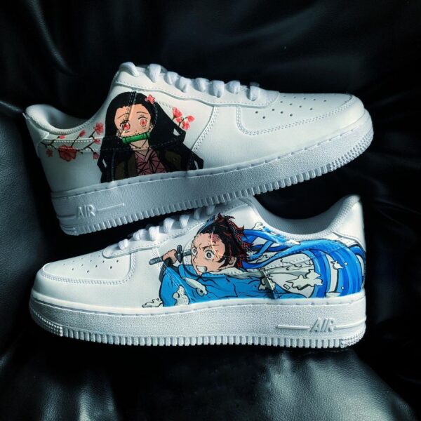custom demon slayer air force 1 sneakers – tanjiro & nezuko Custom Demon Slayer Air Force 1 Sneakers – Tanjiro & Nezuko