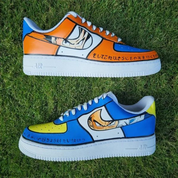 custom dragon ball z af1 sneakers – goku & vegeta Custom Dragon Ball Z AF1 Sneakers – Goku & Vegeta