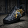Custom Lightning Tiger AF1 Sneakers, Fierce Animal Art