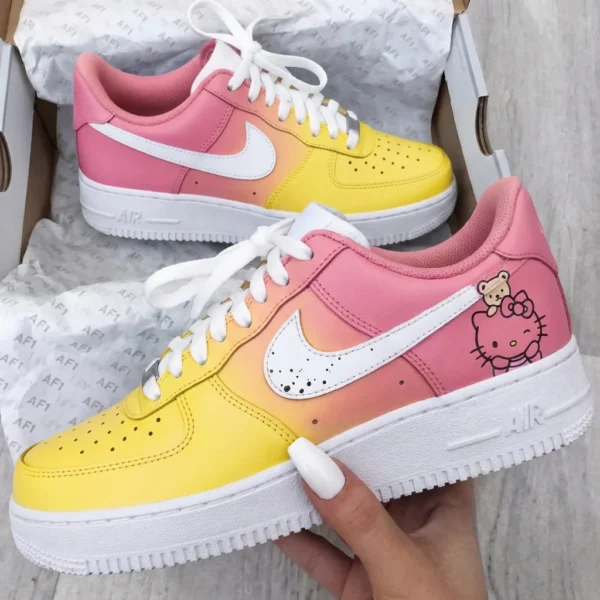hello kitty air force 1 sneakers – cartoon shoes Hello Kitty Custom Air Force 1 Sneakers – Cartoon Shoes