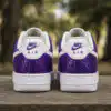 Custom Purple Glitter AF1 Sneakers with Rope Laces