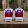 Custom Red Purple Glitter Air Force 1 Sneakers