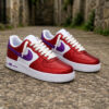 Custom Red Purple Glitter Air Force 1 Sneakers