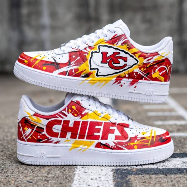 Custom Kansas City Chiefs AF1 Sneakers, NFL Shoes