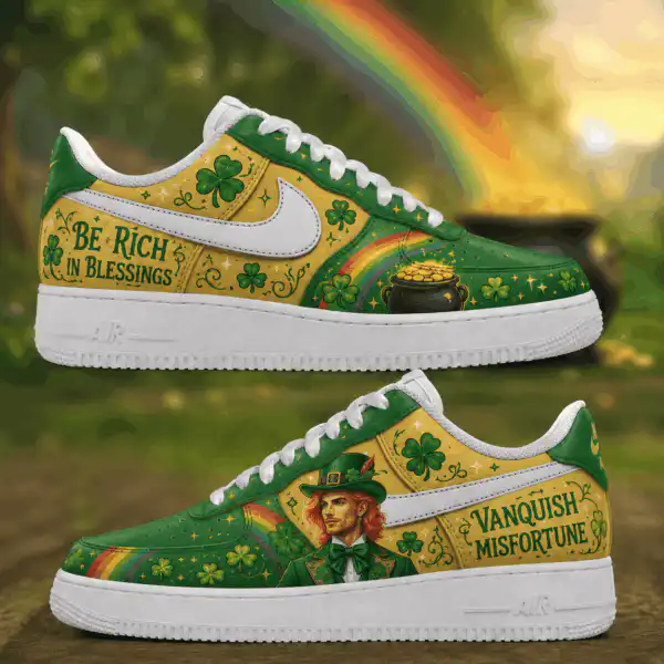 Custom Hand-Painted ST Patrick's Day AF1 Shoes