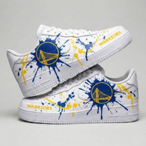 Custom Golden State Warriors Air Force 1 Shoes, NBA AF1 Sneakers