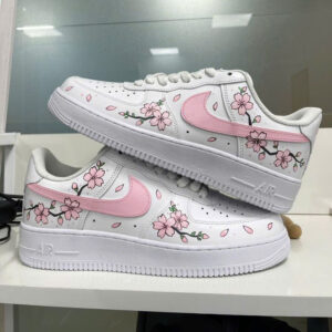 Custom Cherry Blossom AF1 Sneakers custom cherry blossom af1 sneakers
