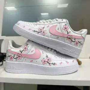 custom cherry blossom af1 sneakers