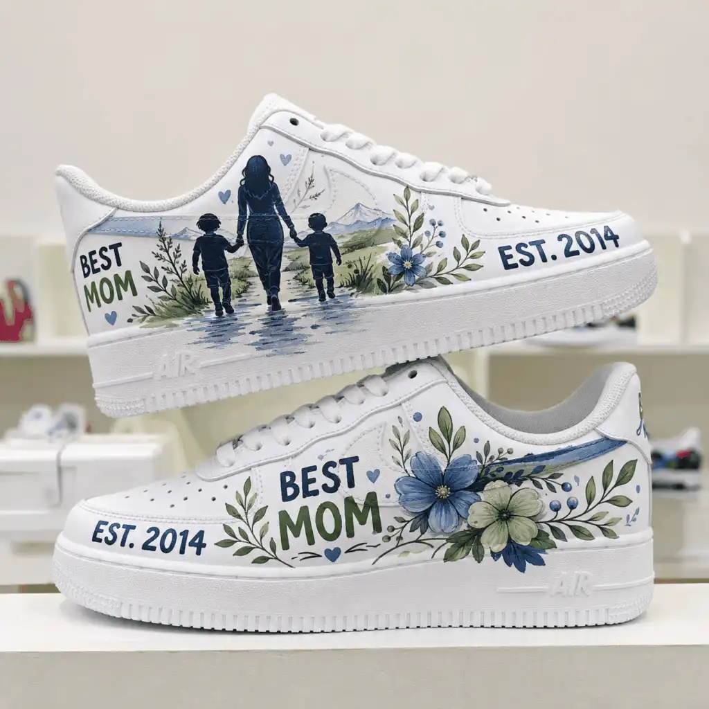 custom hand painted best mom af1 shoes