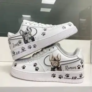 Custom Hand-painted Pet Portrait AF1 Sneakers custom hand painted pet portrait af1 sneakers