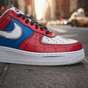 Custom Hand-painted Spider Man AF1 Sneakers custom spider man af1 sneakers (3)