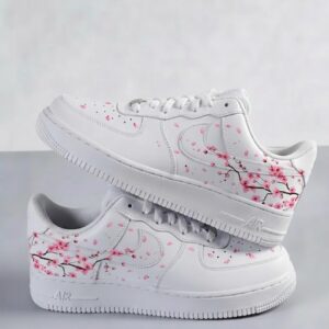 Hand-Painted Cherry Blossom Air Force 1 Sneakers hand painted cherry blossom air force 1 sneakers