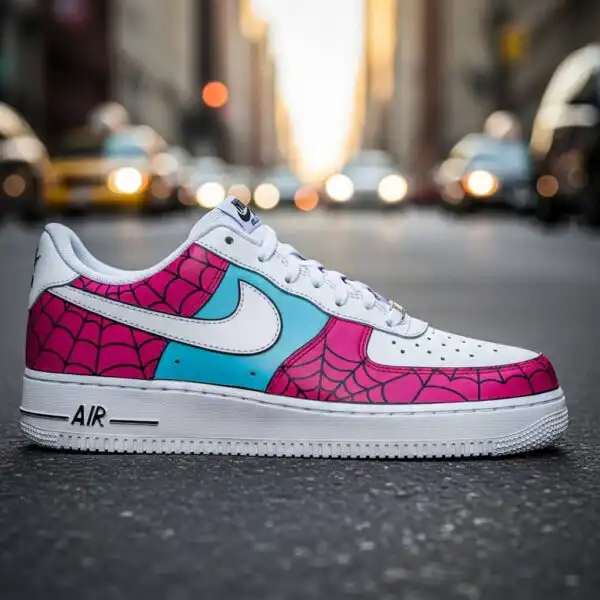 hand painted pink spider man af1 sneakers (3)