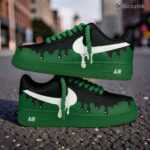 custom air force 1 green black drip sneakers (2)