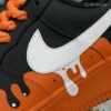 custom air force 1 orange black drip sneakers (4)