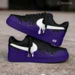 custom air force 1 purple black drip sneakers (5)
