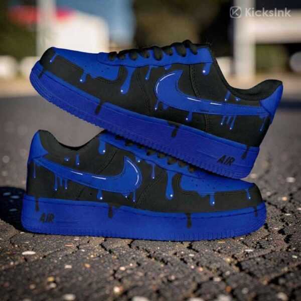 custom black blue drip air force 1 sneakers (1) custom black blue drip air force 1 sneakers (1)