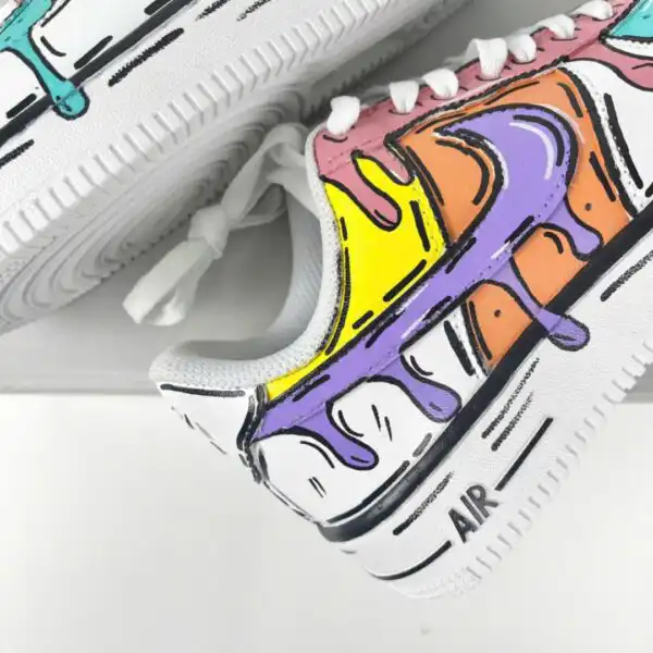 custom colorful drip air force 1 sneakers (4)