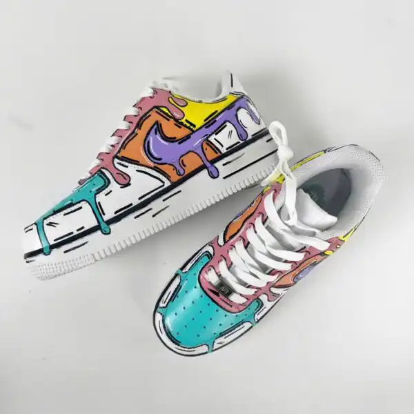 Home custom colorful drip air force 1 sneakers (6)