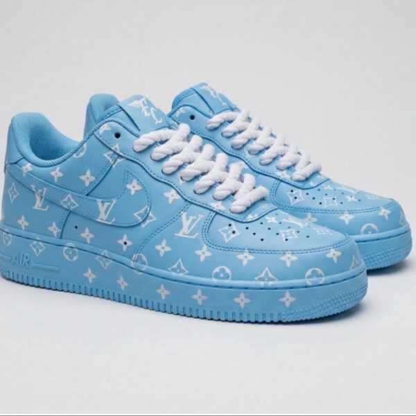 custom hand painted lv monogram af1 sneakers custom hand painted lv monogram af1 sneakers