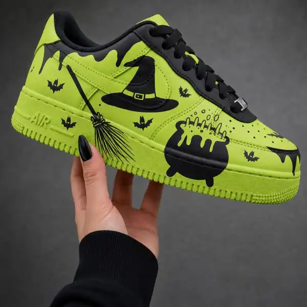 custom hand painted witch cauldron air force 1 shoes (1) custom hand painted witch cauldron air force 1 shoes (1)