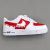 custom hand painted minimalist drip af1 shoes (2)