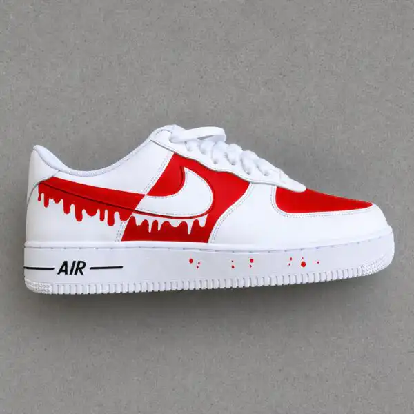 custom hand painted minimalist drip af1 shoes (2) custom hand painted minimalist drip af1 shoes (2)