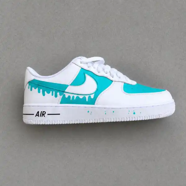 custom hand painted minimalist drip af1 shoes (7)