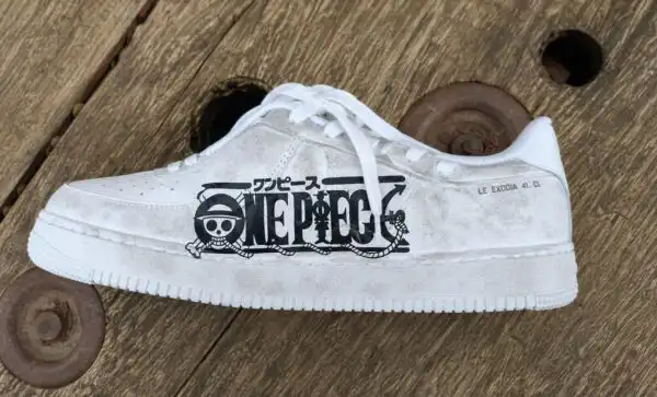 custom one piece af1 sneakers, hand painted luffy shoes (3)