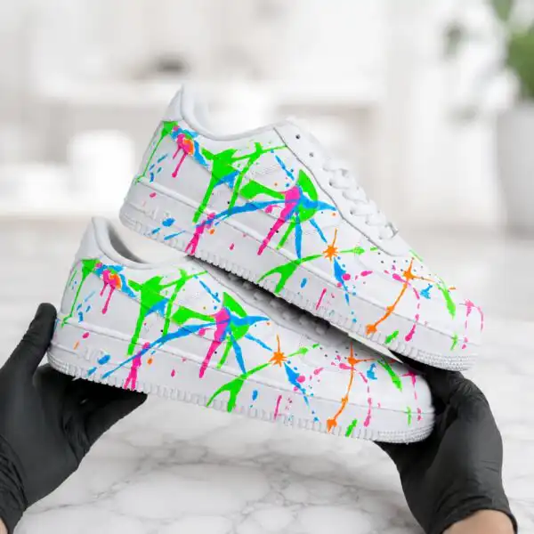 Home custom paint splatter air force 1 (3)