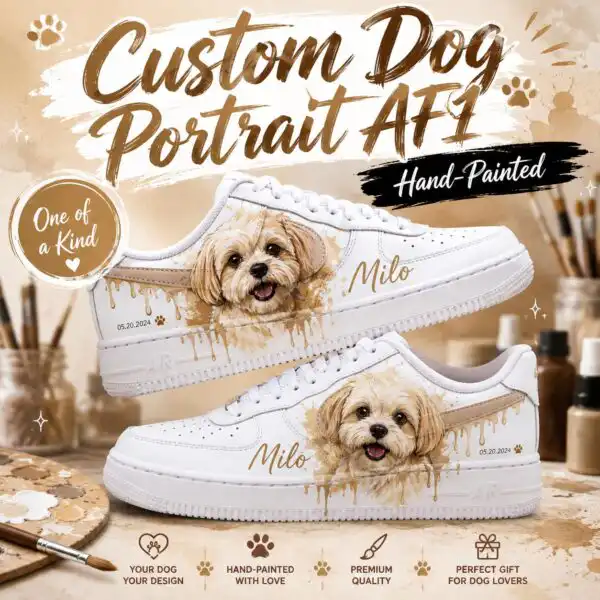 custom pet portrait af1 sneakers (1) custom pet portrait af1 sneakers (1)