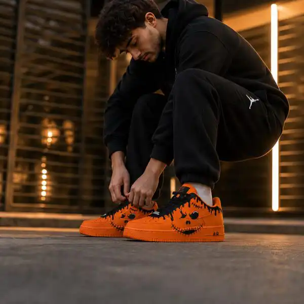 custom spooky drip art air force 1 sneakers for halloween gifts (3)