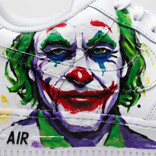 Home joker hand painted air force 1 custom, why so serious sneakers (2)