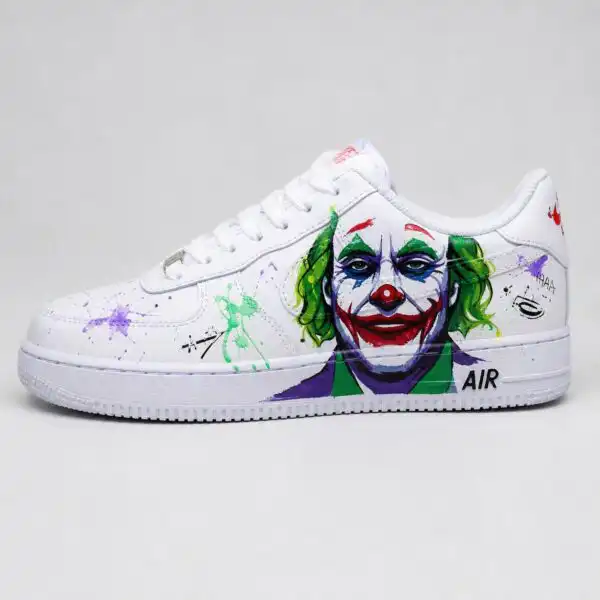 joker hand painted air force 1 custom, why so serious sneakers (3)
