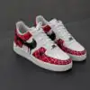 spider web red custom air force 1 sneakers, hand painted superhero shoes for him (9)