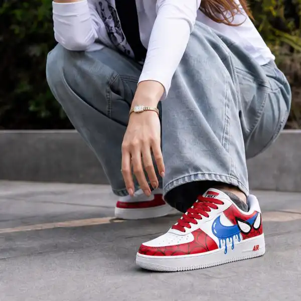 spiderman custom air force 1 sneakers gift, marvel fan birthday gift (4)