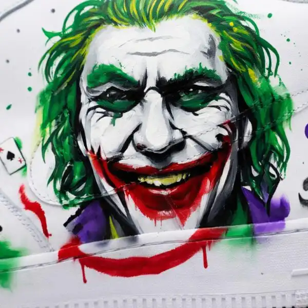 Home why so serious af1 custom af1 shoes, hand painted joker sneakers (2)