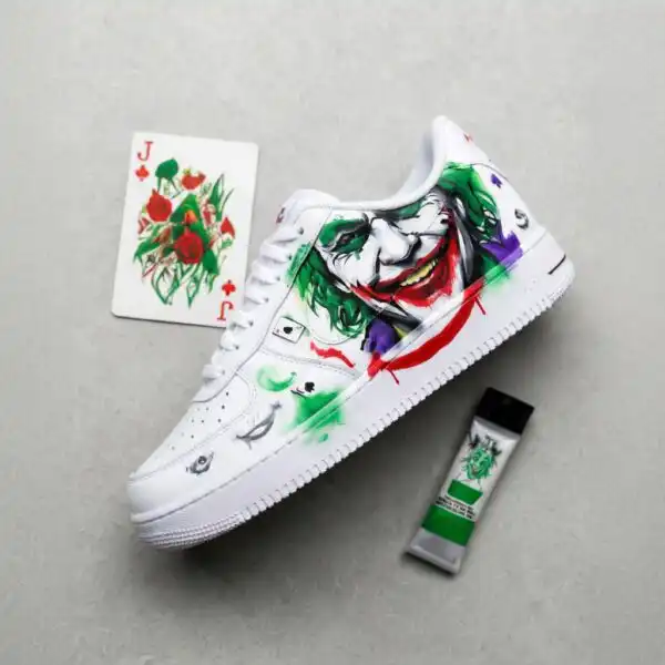 why so serious af1 custom af1 shoes, hand painted joker sneakers (4)