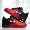 custom red black web superhero af1 shoes