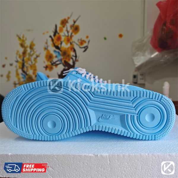 Light blue sneaker sole view