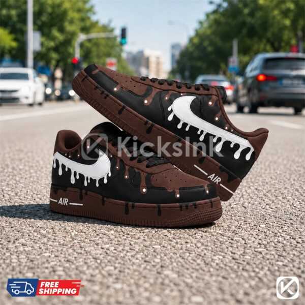 Chocolate drip custom sneakers